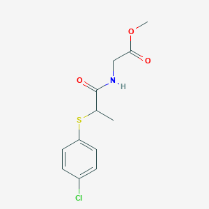 Methyl 2-[2-(4-chlorophenyl)sulfanylpropanoylamino]acetate