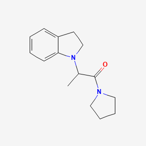 molecular formula C15H20N2O B7489999 2-(2,3-Dihydroindol-1-yl)-1-pyrrolidin-1-ylpropan-1-one 