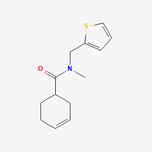 molecular formula C13H17NOS B7490060 N-methyl-N-(thiophen-2-ylmethyl)cyclohex-3-ene-1-carboxamide 