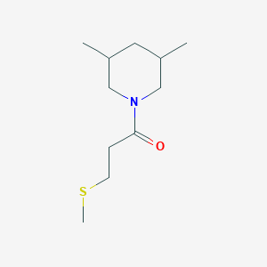 molecular formula C11H21NOS B7490147 1-(3,5-Dimethylpiperidin-1-yl)-3-methylsulfanylpropan-1-one 