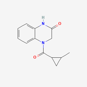 molecular formula C13H14N2O2 B7490188 4-(2-Methylcyclopropanecarbonyl)-1,3-dihydroquinoxalin-2-one 