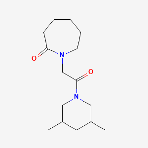 molecular formula C15H26N2O2 B7490197 1-[2-(3,5-Dimethylpiperidin-1-yl)-2-oxoethyl]azepan-2-one 