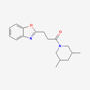 molecular formula C17H22N2O2 B7490201 3-(1,3-Benzoxazol-2-yl)-1-(3,5-dimethylpiperidin-1-yl)propan-1-one 