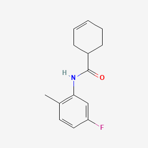 molecular formula C14H16FNO B7490218 N-(5-fluoro-2-methylphenyl)cyclohex-3-ene-1-carboxamide 