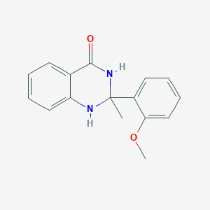 molecular formula C16H16N2O2 B7490233 2-(2-Methoxyphenyl)-2-methyl-1,3-dihydroquinazolin-4-one 