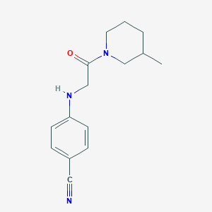 4-[[2-(3-Methylpiperidin-1-yl)-2-oxoethyl]amino]benzonitrile