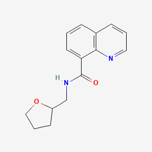 molecular formula C15H16N2O2 B7490300 N-(oxolan-2-ylmethyl)quinoline-8-carboxamide 