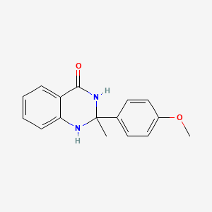 molecular formula C16H16N2O2 B7490311 2-(4-Methoxyphenyl)-2-methyl-1,3-dihydroquinazolin-4-one 