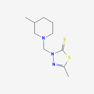 5-Methyl-3-[(3-methylpiperidin-1-yl)methyl]-1,3,4-thiadiazole-2-thione