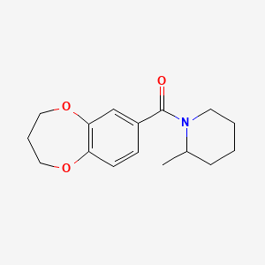 3,4-dihydro-2H-1,5-benzodioxepin-7-yl-(2-methylpiperidin-1-yl)methanone