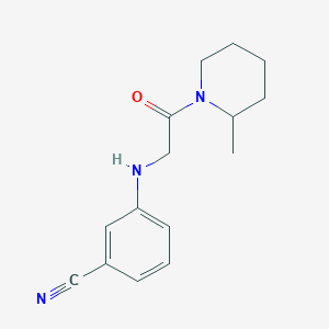 molecular formula C15H19N3O B7490332 3-[[2-(2-Methylpiperidin-1-yl)-2-oxoethyl]amino]benzonitrile 