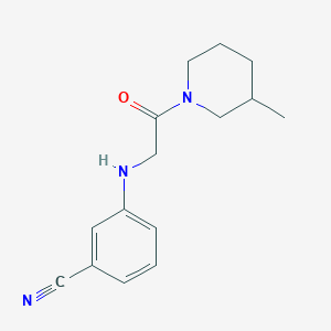 3-[[2-(3-Methylpiperidin-1-yl)-2-oxoethyl]amino]benzonitrile