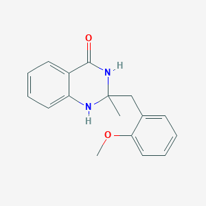 molecular formula C17H18N2O2 B7490346 2-[(2-Methoxyphenyl)methyl]-2-methyl-1,3-dihydroquinazolin-4-one 