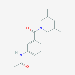 molecular formula C16H22N2O2 B7490352 N-[3-(3,5-dimethylpiperidine-1-carbonyl)phenyl]acetamide 