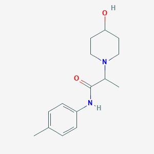 molecular formula C15H22N2O2 B7490379 2-(4-hydroxypiperidin-1-yl)-N-(4-methylphenyl)propanamide 