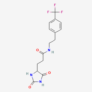 3-(2,5-dioxoimidazolidin-4-yl)-N-[2-[4-(trifluoromethyl)phenyl]ethyl]propanamide