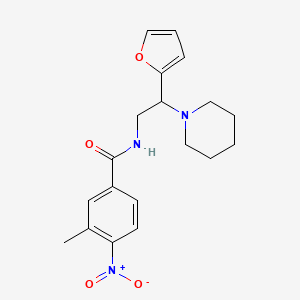 N-[2-(furan-2-yl)-2-piperidin-1-ylethyl]-3-methyl-4-nitrobenzamide