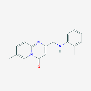 molecular formula C17H17N3O B7490435 7-Methyl-2-[(2-methylanilino)methyl]pyrido[1,2-a]pyrimidin-4-one 