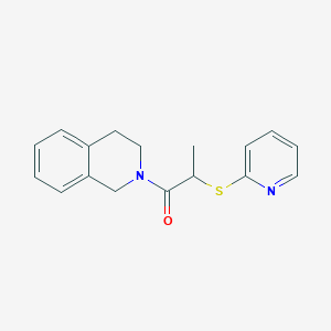 1-(3,4-dihydro-1H-isoquinolin-2-yl)-2-pyridin-2-ylsulfanylpropan-1-one