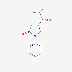 N~3~,N~3~-dimethyl-1-(4-methylphenyl)-5-oxo-3-pyrrolidinecarboxamide