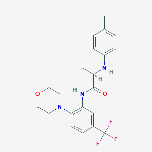 2-(4-methylanilino)-N-[2-morpholin-4-yl-5-(trifluoromethyl)phenyl]propanamide