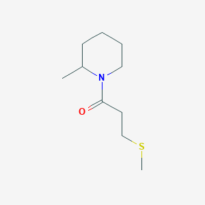 molecular formula C10H19NOS B7490501 1-(2-Methylpiperidin-1-yl)-3-methylsulfanylpropan-1-one 