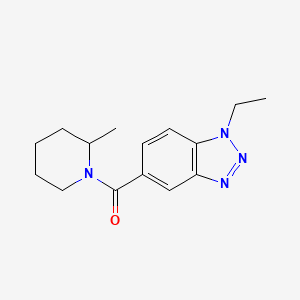 molecular formula C15H20N4O B7490536 (1-Ethylbenzotriazol-5-yl)-(2-methylpiperidin-1-yl)methanone 