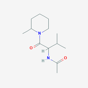 N-[3-methyl-1-(2-methylpiperidin-1-yl)-1-oxobutan-2-yl]acetamide