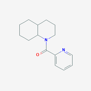 molecular formula C15H20N2O B7490589 3,4,4a,5,6,7,8,8a-octahydro-2H-quinolin-1-yl(pyridin-2-yl)methanone 