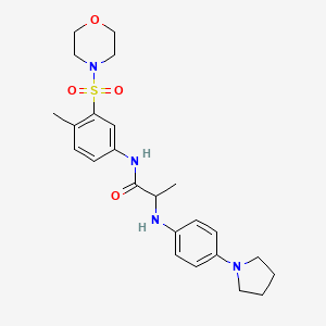 N-(4-methyl-3-morpholin-4-ylsulfonylphenyl)-2-(4-pyrrolidin-1-ylanilino)propanamide