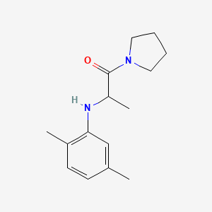 molecular formula C15H22N2O B7490622 2-(2,5-Dimethylanilino)-1-pyrrolidin-1-ylpropan-1-one 