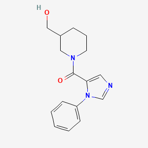 [3-(Hydroxymethyl)piperidin-1-yl]-(3-phenylimidazol-4-yl)methanone