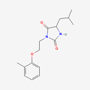 3-[2-(2-Methylphenoxy)ethyl]-5-(2-methylpropyl)imidazolidine-2,4-dione