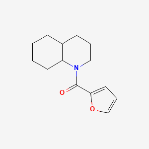 molecular formula C14H19NO2 B7490673 3,4,4a,5,6,7,8,8a-octahydro-2H-quinolin-1-yl(furan-2-yl)methanone 