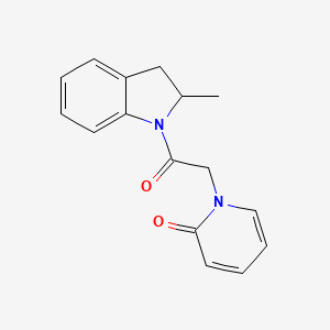 molecular formula C16H16N2O2 B7490680 1-[2-(2-Methyl-2,3-dihydroindol-1-yl)-2-oxoethyl]pyridin-2-one 