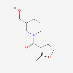 molecular formula C12H17NO3 B7490696 [3-(Hydroxymethyl)piperidin-1-yl]-(2-methylfuran-3-yl)methanone 