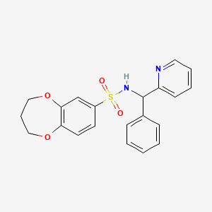 N-[phenyl(pyridin-2-yl)methyl]-3,4-dihydro-2H-1,5-benzodioxepine-7-sulfonamide