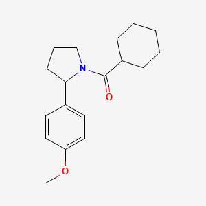 molecular formula C18H25NO2 B7490699 Cyclohexyl-[2-(4-methoxyphenyl)pyrrolidin-1-yl]methanone 