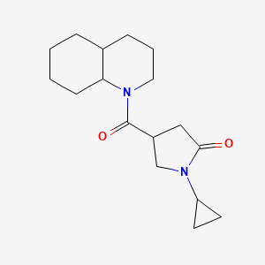 4-(3,4,4a,5,6,7,8,8a-octahydro-2H-quinoline-1-carbonyl)-1-cyclopropylpyrrolidin-2-one