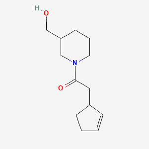 2-Cyclopent-2-en-1-yl-1-[3-(hydroxymethyl)piperidin-1-yl]ethanone