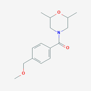 molecular formula C15H21NO3 B7490711 (2,6-Dimethylmorpholin-4-yl)-[4-(methoxymethyl)phenyl]methanone 