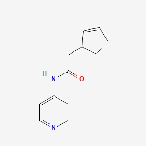 2-cyclopent-2-en-1-yl-N-pyridin-4-ylacetamide