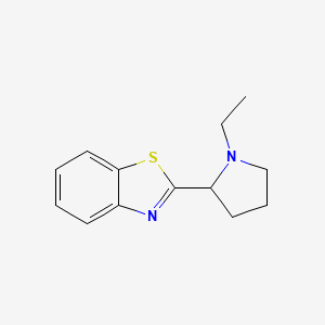 molecular formula C13H16N2S B7490793 2-(1-Ethylpyrrolidin-2-yl)-1,3-benzothiazole 