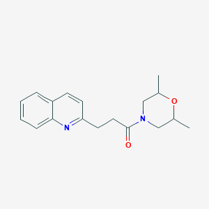 molecular formula C18H22N2O2 B7490808 1-(2,6-Dimethylmorpholin-4-yl)-3-quinolin-2-ylpropan-1-one 