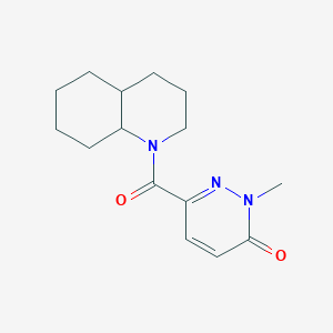 6-(3,4,4a,5,6,7,8,8a-octahydro-2H-quinoline-1-carbonyl)-2-methylpyridazin-3-one