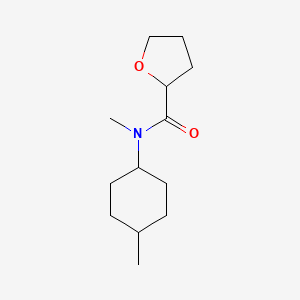 molecular formula C13H23NO2 B7490862 N-methyl-N-(4-methylcyclohexyl)oxolane-2-carboxamide 