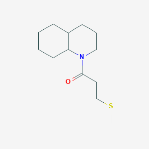 molecular formula C13H23NOS B7490868 1-(3,4,4a,5,6,7,8,8a-octahydro-2H-quinolin-1-yl)-3-methylsulfanylpropan-1-one 