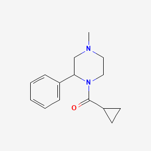 molecular formula C15H20N2O B7490882 Cyclopropyl-(4-methyl-2-phenylpiperazin-1-yl)methanone 