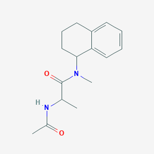 molecular formula C16H22N2O2 B7490893 2-acetamido-N-methyl-N-(1,2,3,4-tetrahydronaphthalen-1-yl)propanamide 