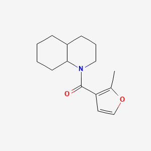 molecular formula C15H21NO2 B7490933 3,4,4a,5,6,7,8,8a-octahydro-2H-quinolin-1-yl-(2-methylfuran-3-yl)methanone 